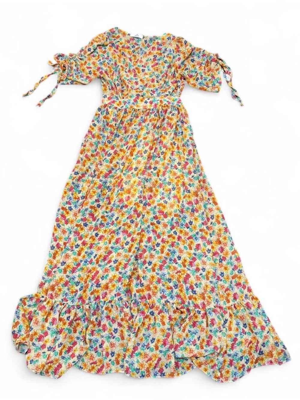 ImVely Women Floral Maxi Dress in Yellow Multicolor -